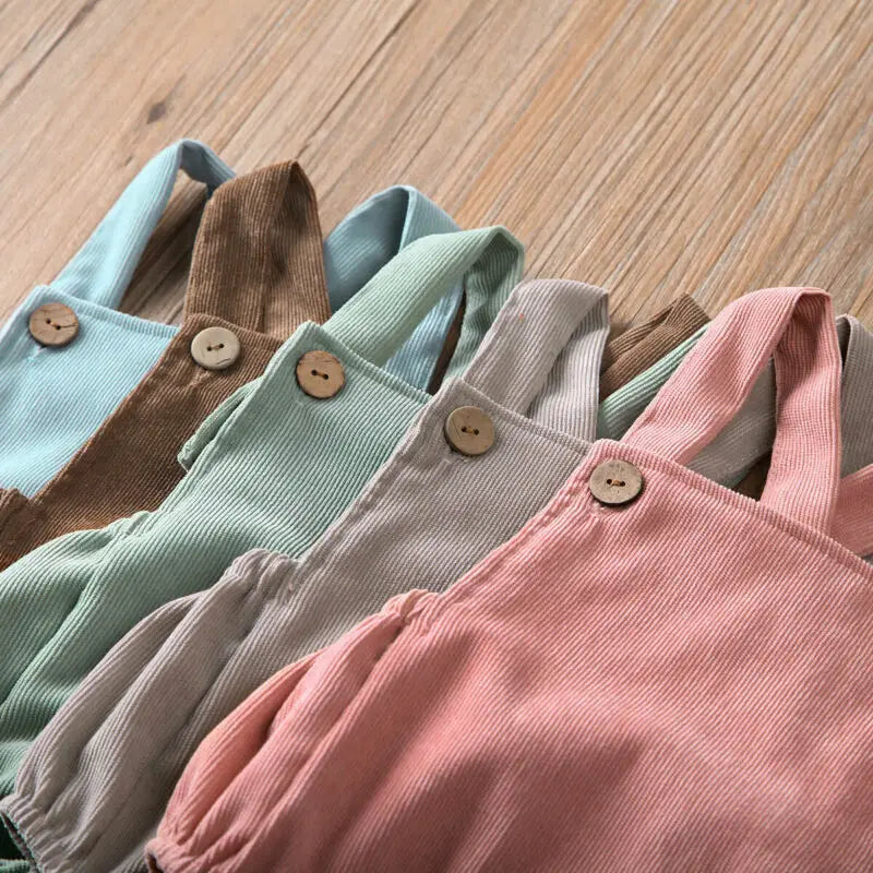 Newborn Kids Baby Unisex Velvet Cotton Solid Sleeveless Bodysuit Outfits Jumpsuit