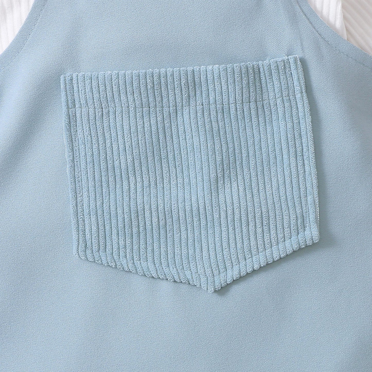 Infant Baby Girl 2Pcs Autumn Clothing Long Sleeve Solid Romper Top Suspender Skirt 2Colors