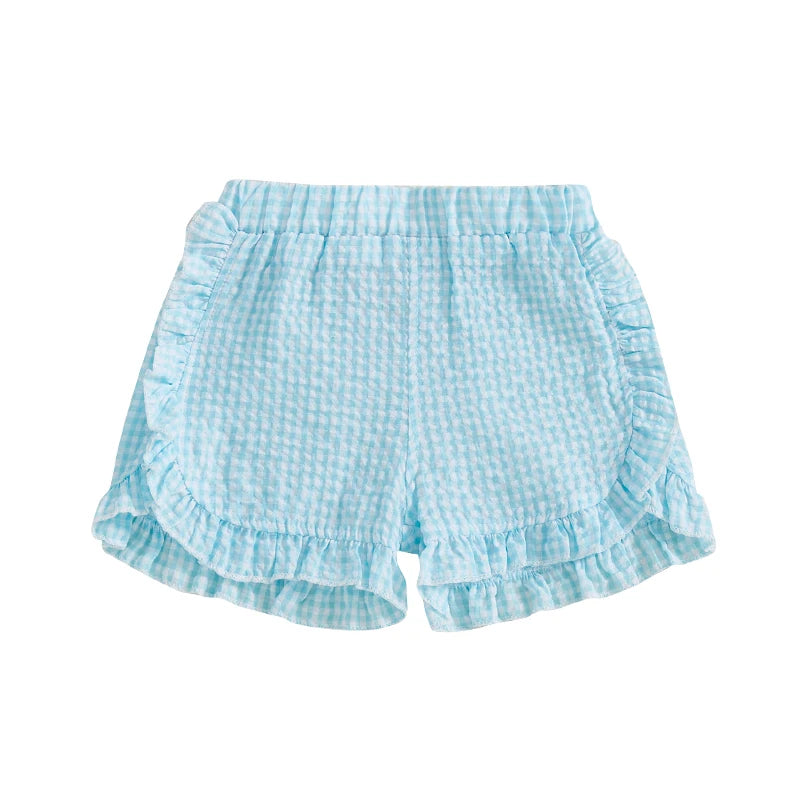 Toddler Girl Summer Shorts Palid Pattern Lotus Edge Cute Casual Fashion Comfortable Soft Shorts