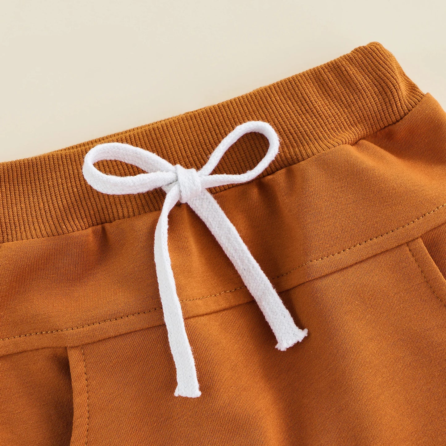 Boys Sweatpants Elastic Waist Adjustable Drawstring Plain Loose Fit Long Pants
