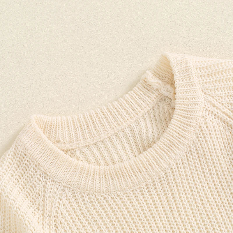Baby Boy Sweater Casual Contrast Color Warm Knitted Long Sleeve Pullover Infant Knitwear