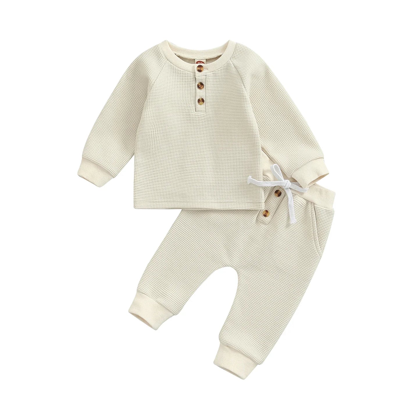 Fall Winter Baby Boy Girl Clothest Set Newborn Infant Toddler Button Tops Pants Casual Outfits Clothing
