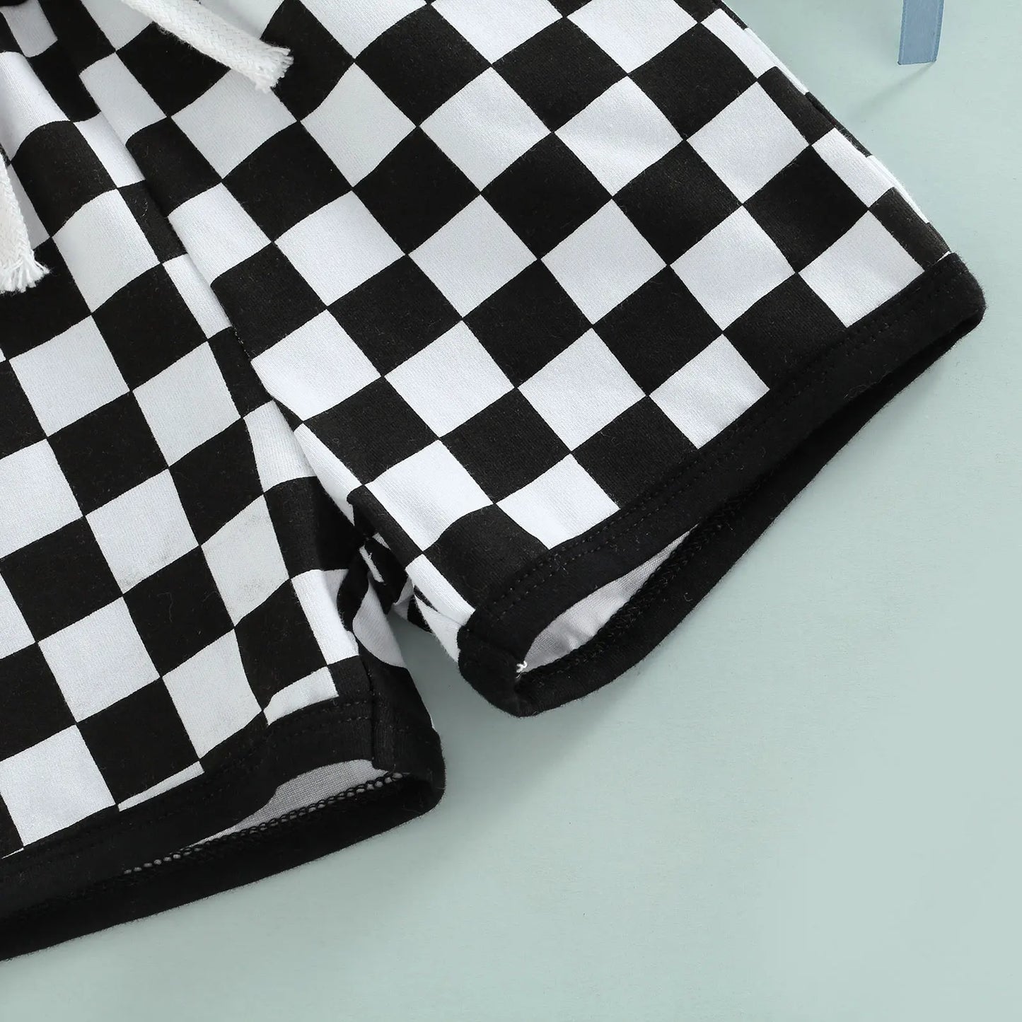 Toddler Baby Boys Elastic Shorts with Checkered Print 2 Colors