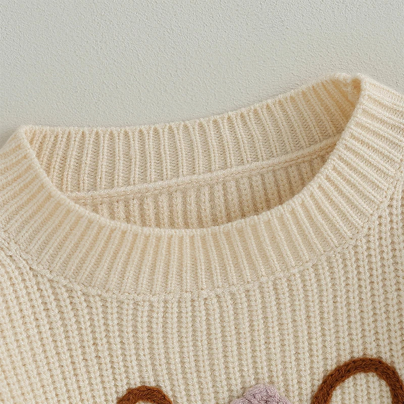 Baby Girl Boy Chunky Knit Sweater Top Little Sister Matching Outfits
