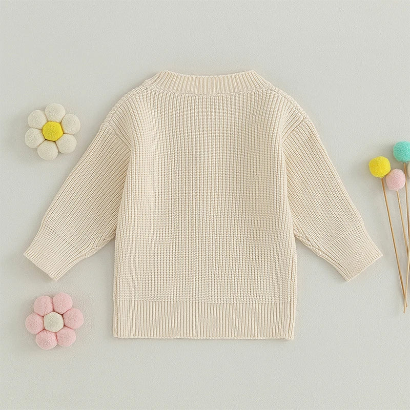 Baby Girl Boy Chunky Knit Sweater Top Little Sister Matching Outfits