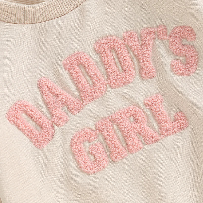 Baby Girl Clothes Daddys Girl Long Sleeve Crewneck Sweatshirt Top Casual Pants Fall Winter Outfits