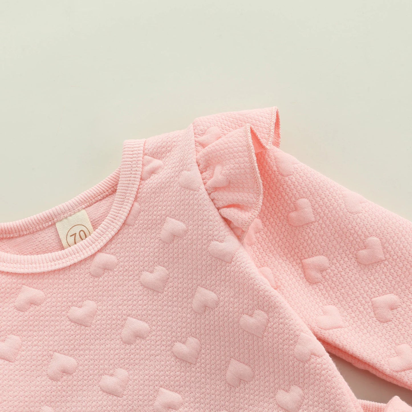Newborn Infant Baby Girl 2Pcs Autumn Clothing Set Long Sleeve Heart Printed Top Shirt Long Pants