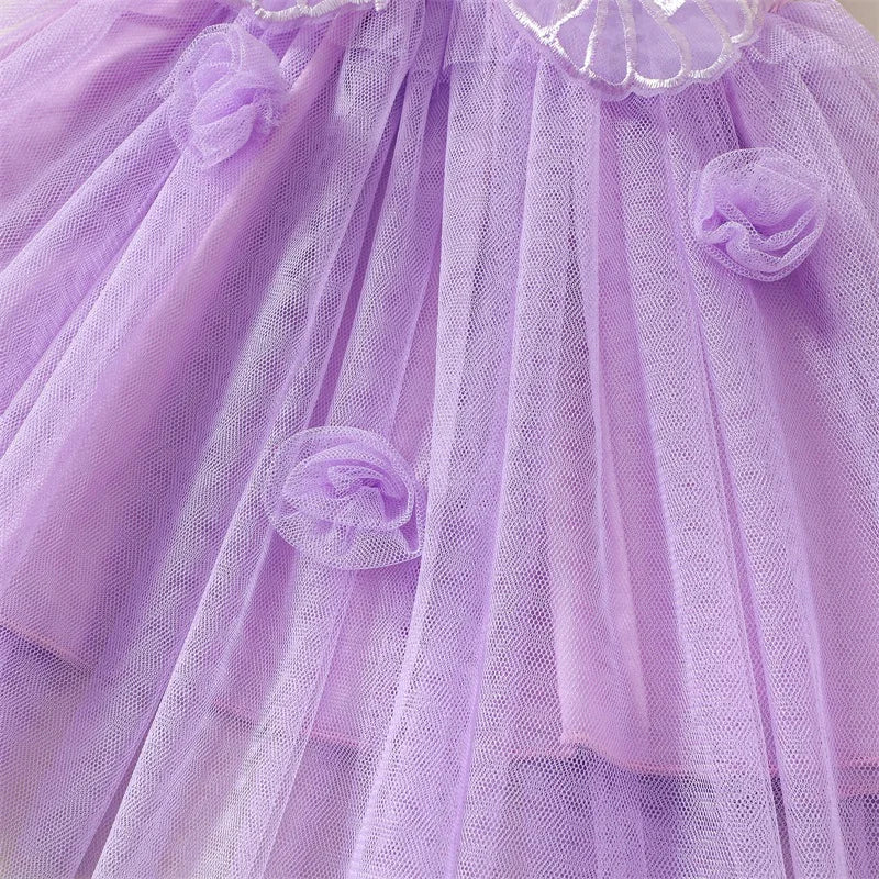 Butterfly Wings Girl Fairy Dress First Birthday Dress Flower Wedding Dress