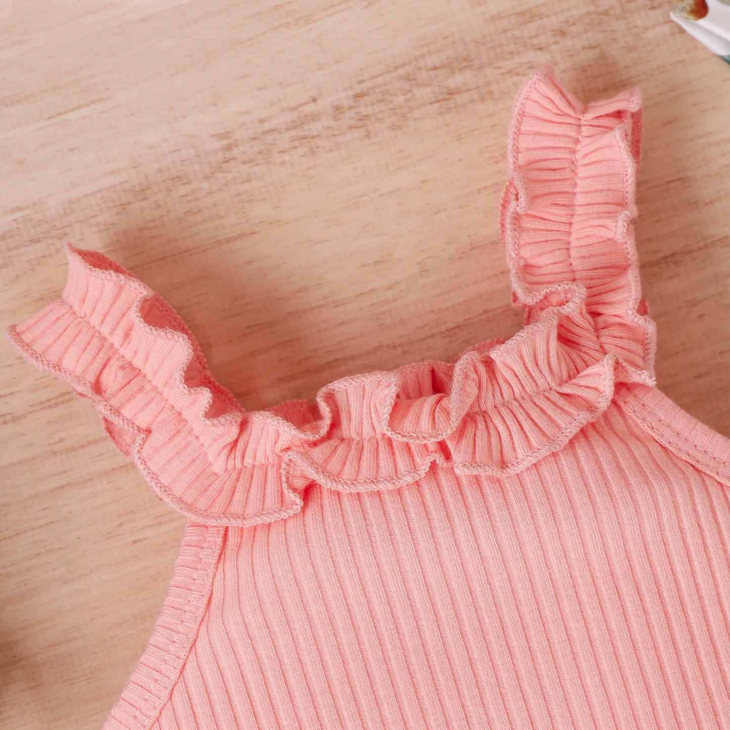 Infant Baby Girl 3Pcs Off Shoulder Romper Tops Bull Print Short Pants Head Band Summer Clothing