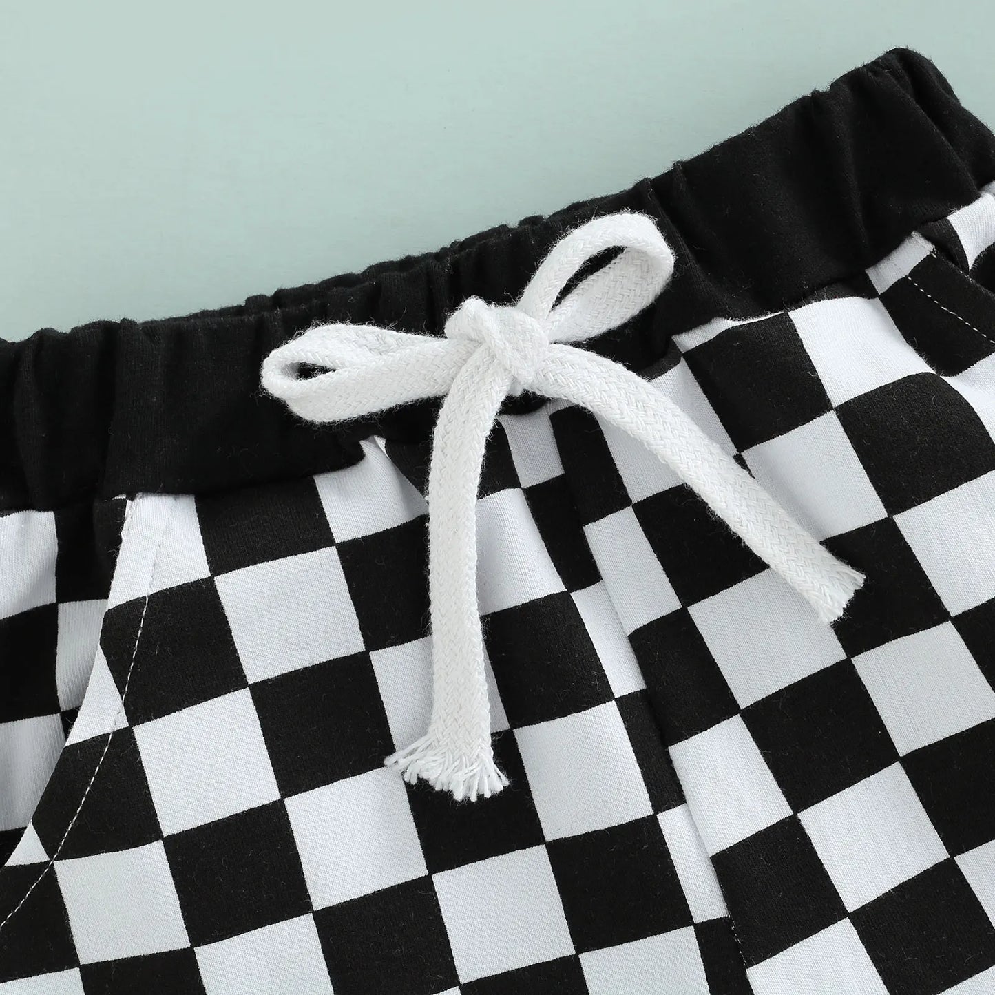 Toddler Baby Boys Elastic Shorts with Checkered Print 2 Colors