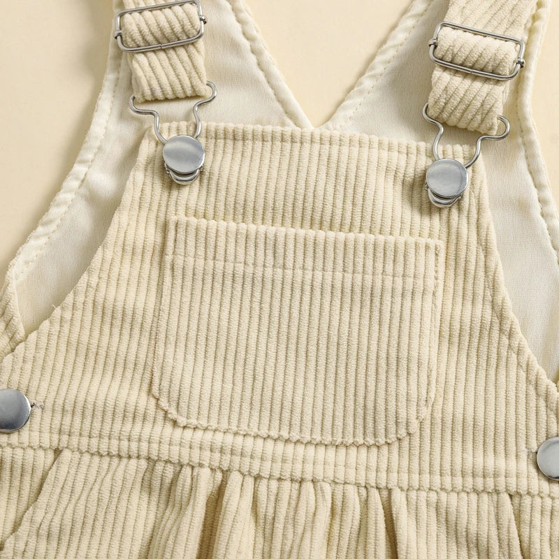 Baby Girl Summer Overalls Infant Wide Leg Solid Color Jumpsuit Front Pocket Suspender Pants Outfits