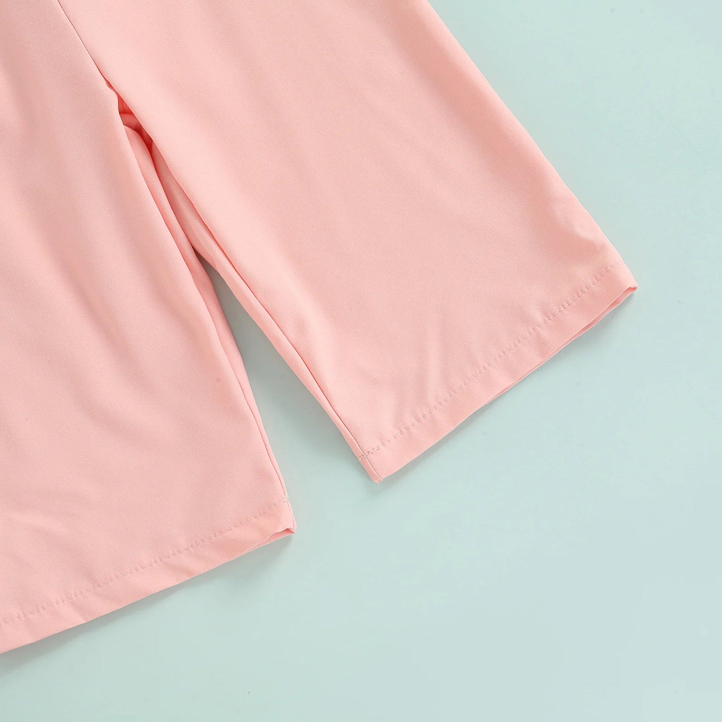 Toddler Baby Girl Summer Romper Off Shoulder Solid Pink O-Neck Jumpsuit Casual Clothing