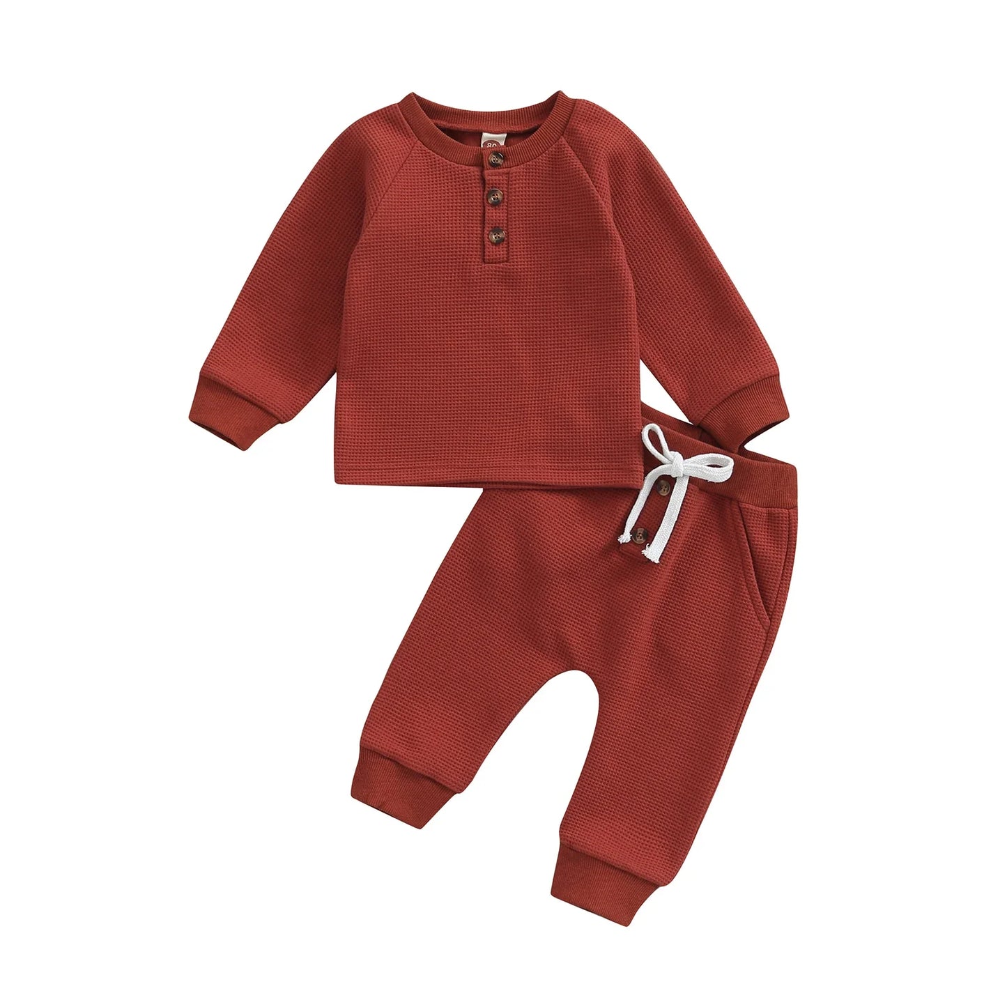 Fall Winter Baby Boy Girl Clothest Set Newborn Infant Toddler Button Tops Pants Casual Outfits Clothing